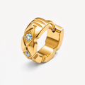 Sky Blue Topaz Motif Hoop - Flow
