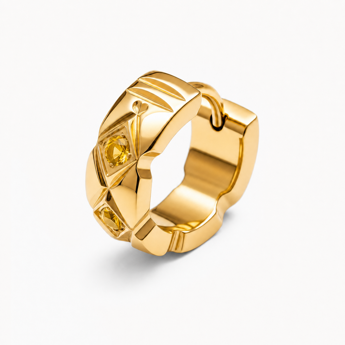 Citrine Motif Hoop - Ground