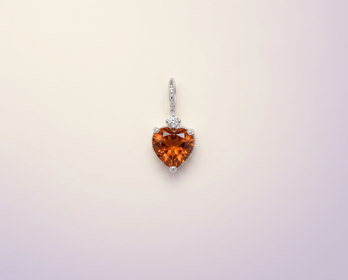 Fanta Garnet Heart Necklace - Ignite