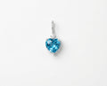 Swiss Blue Topaz Heart Necklace - Flow