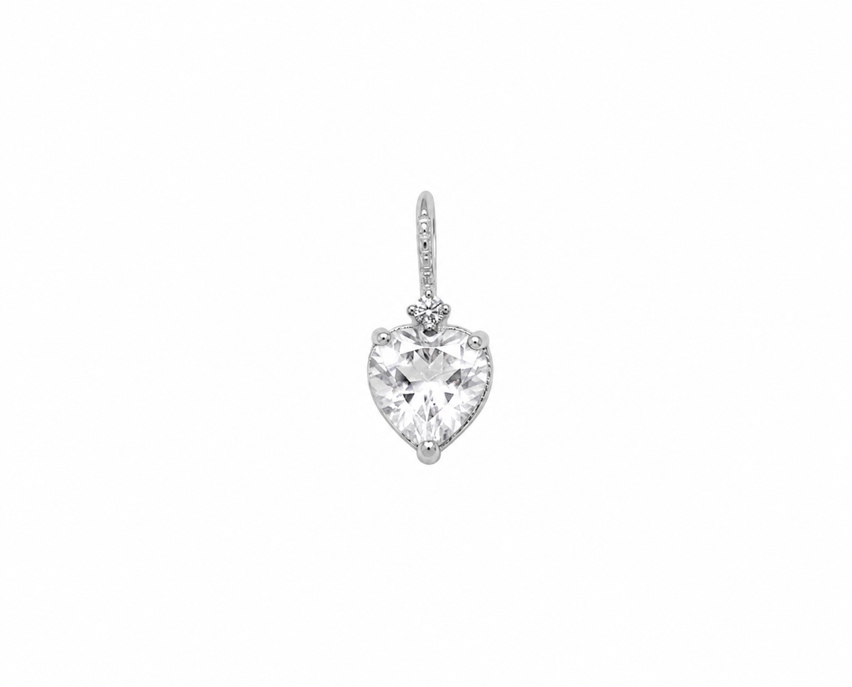 White Topaz Heart Necklace - Purify