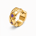 Amethyst Motif Hoop - Ignite