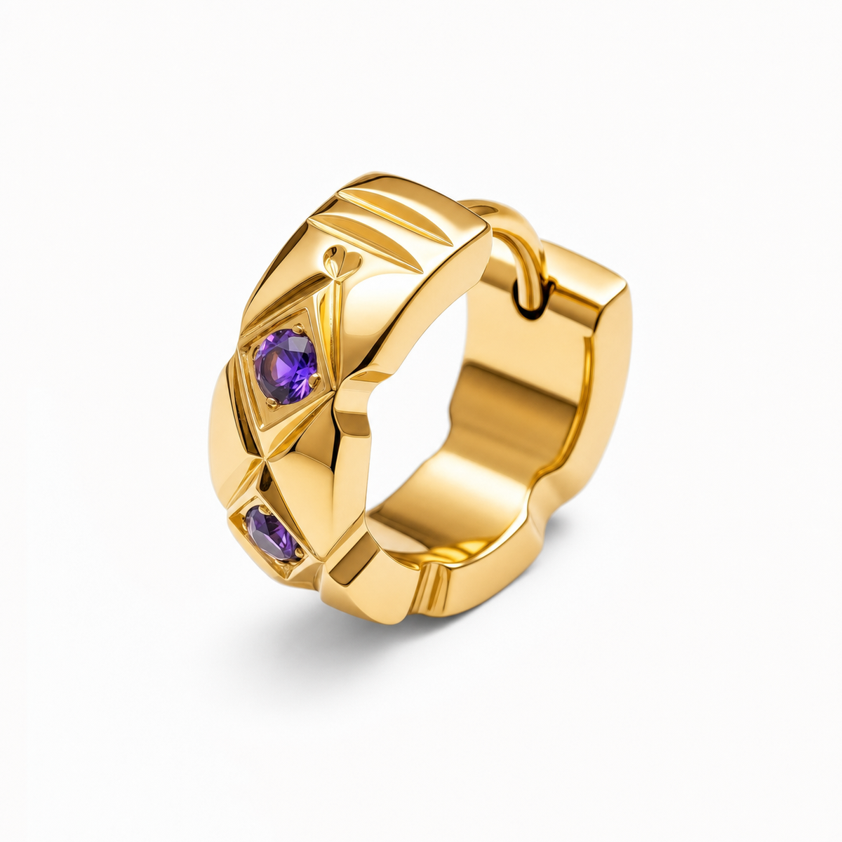 Amethyst Motif Hoop - Ignite